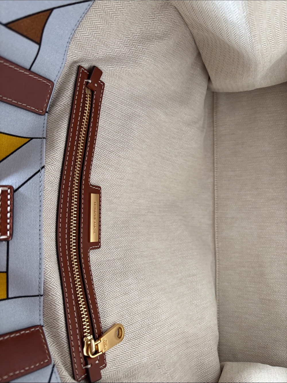 Tory Burch ELLA CANVAS BASKETWEAVE TOTE - Picture 7 of 10